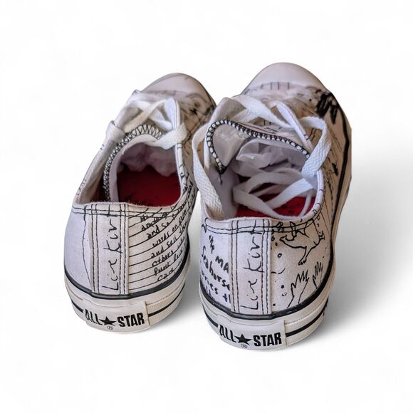 Converse Kurt Cobain All Star Low 2008 Sketch Print Shoes Mens 10 w/ Box - Picture 8 of 14